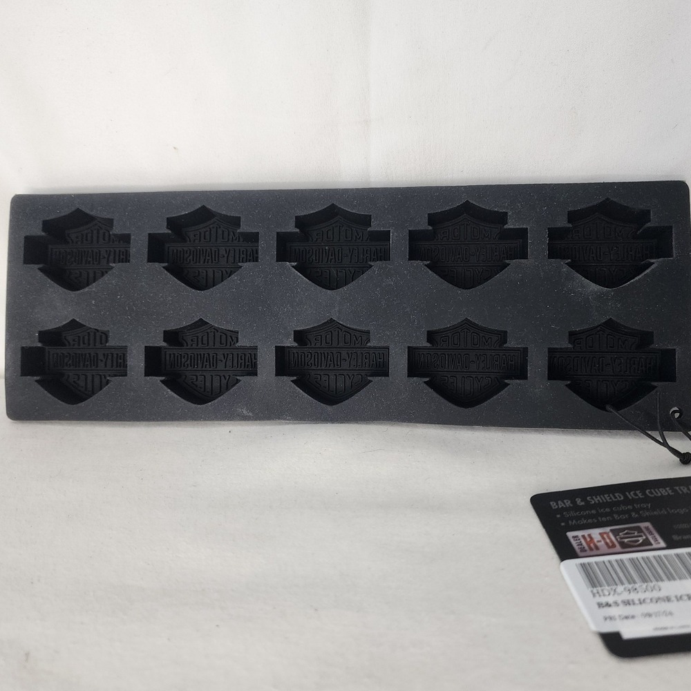 Harley-Davidson Bar & Shield Silicone Ice Cube Tray Black HDX-98500 New